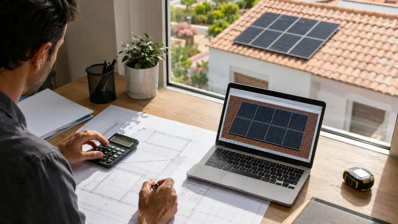 Diseño de una instalación fotovoltaica a partir del plano y el tejado de una vivienda